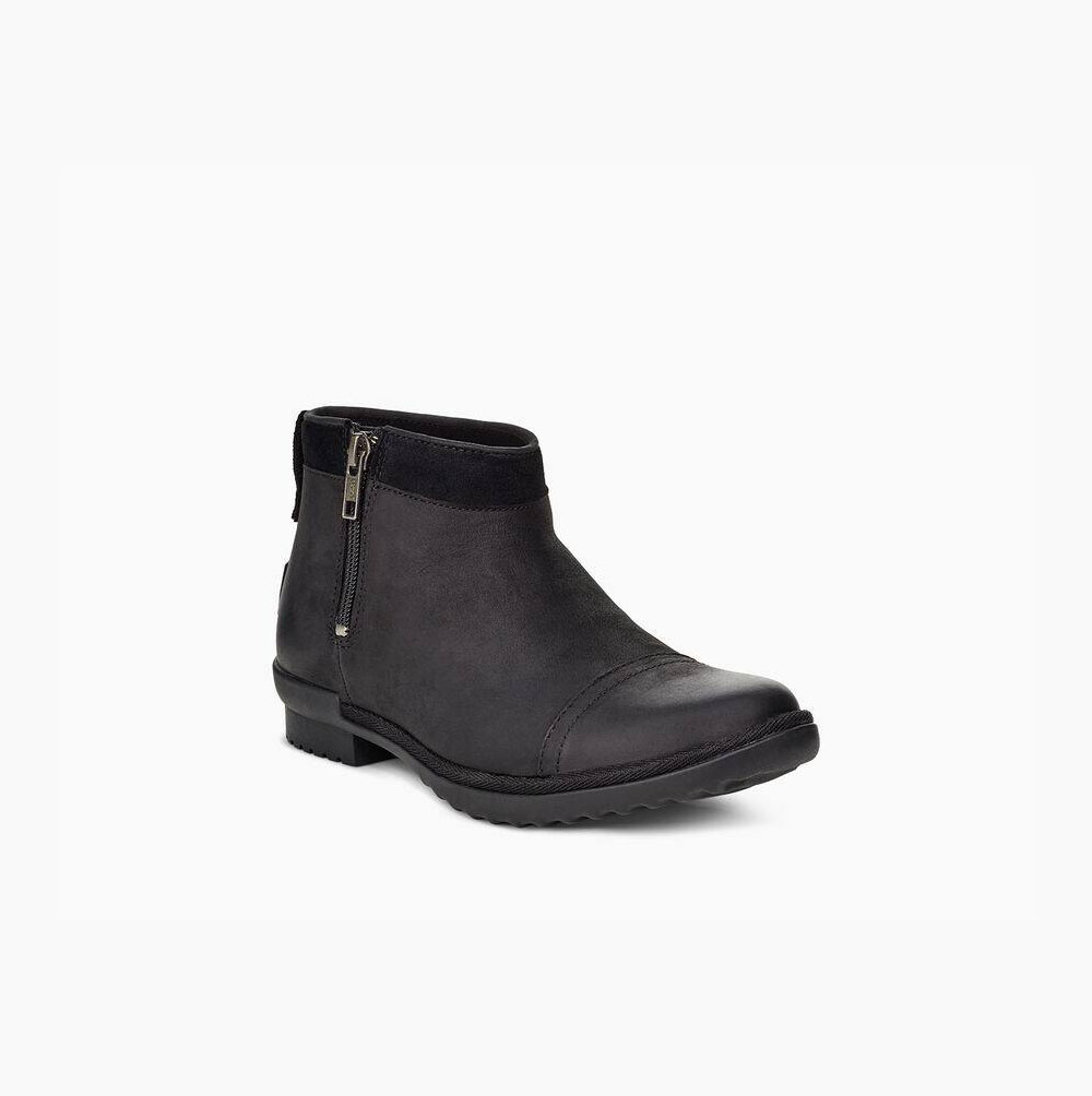 UGG Attell Black Ankle Boots for Women (BLHF29075)